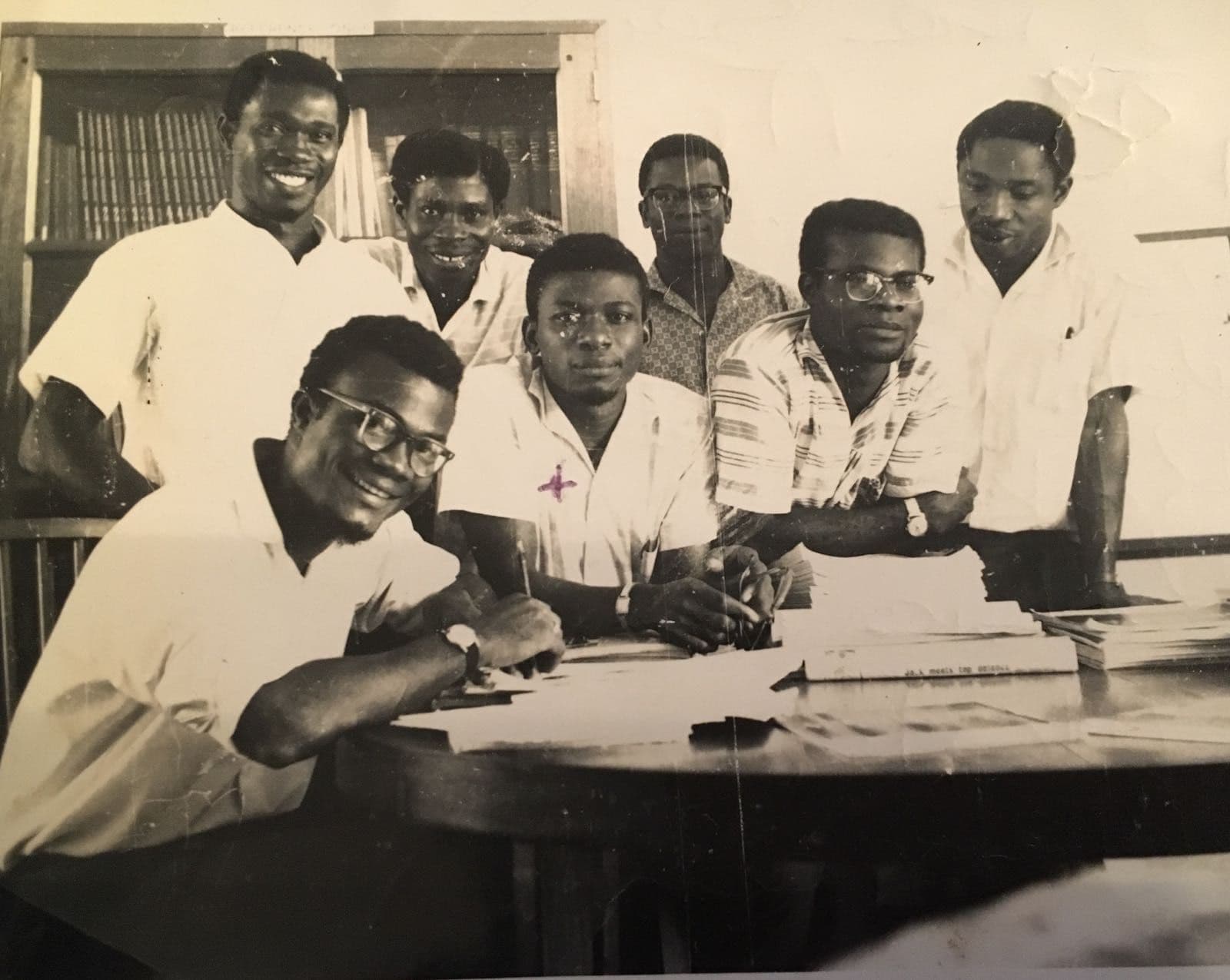 Francis Akobia Amanfi (left), Francis Segbedzi (2nd from right), Walter Akude (far right)