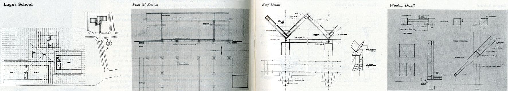 Four technical diagrams: a floor plan, a schematic, an optics illustration, and a physics equation diagram.