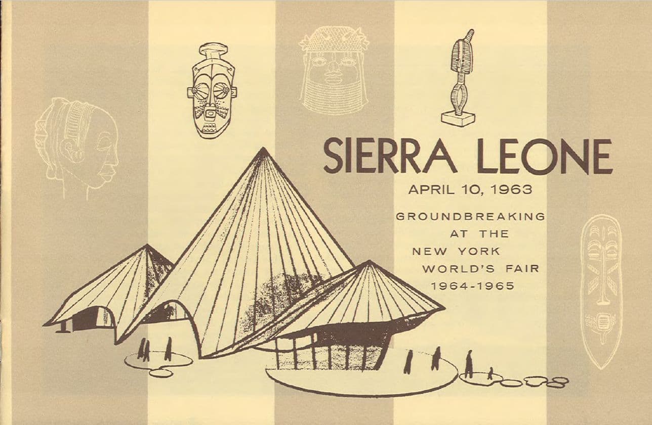 Commemorative brochure for the ground breaking of the Sierra Leone Pavillion, New York World's Fair, 1963.