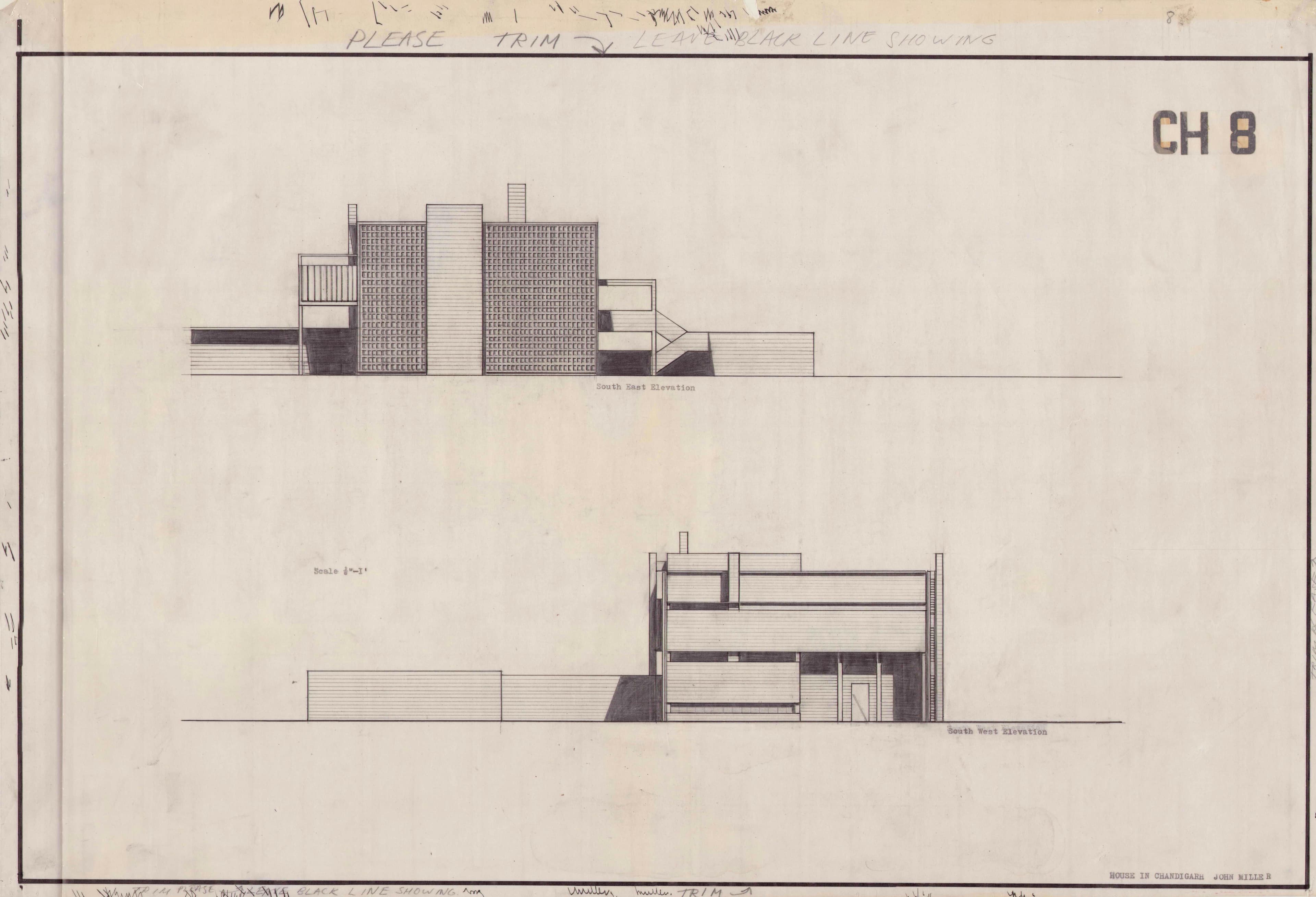 John Miller 'House in Accra', AA Department of Tropical Architecture, Autumn Term, 1954