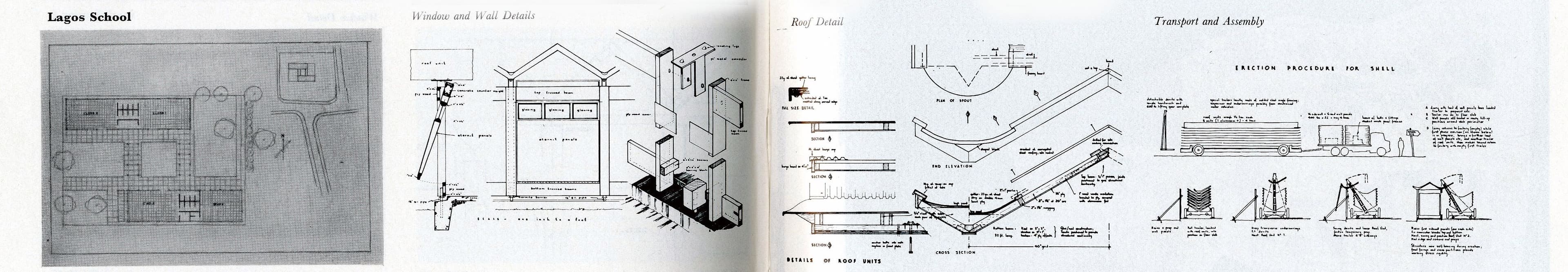 Babatunde Sobawale, A. Amartey, F.W. Smith, K.R. Surintraboon and V.P. Tarazi, 'Lagos School', AA Department of Tropical Studies, 1963