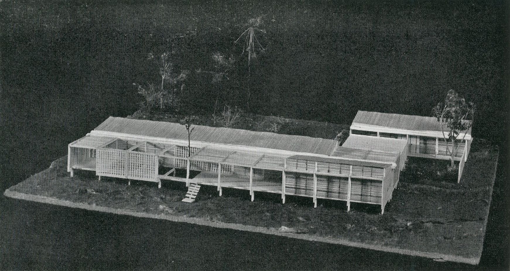 William Gillitt, 'House for a senior officer, Gold Coast,' AA Department of Tropical Architecture, Autumn  Term, 1954. Model. AA Archives