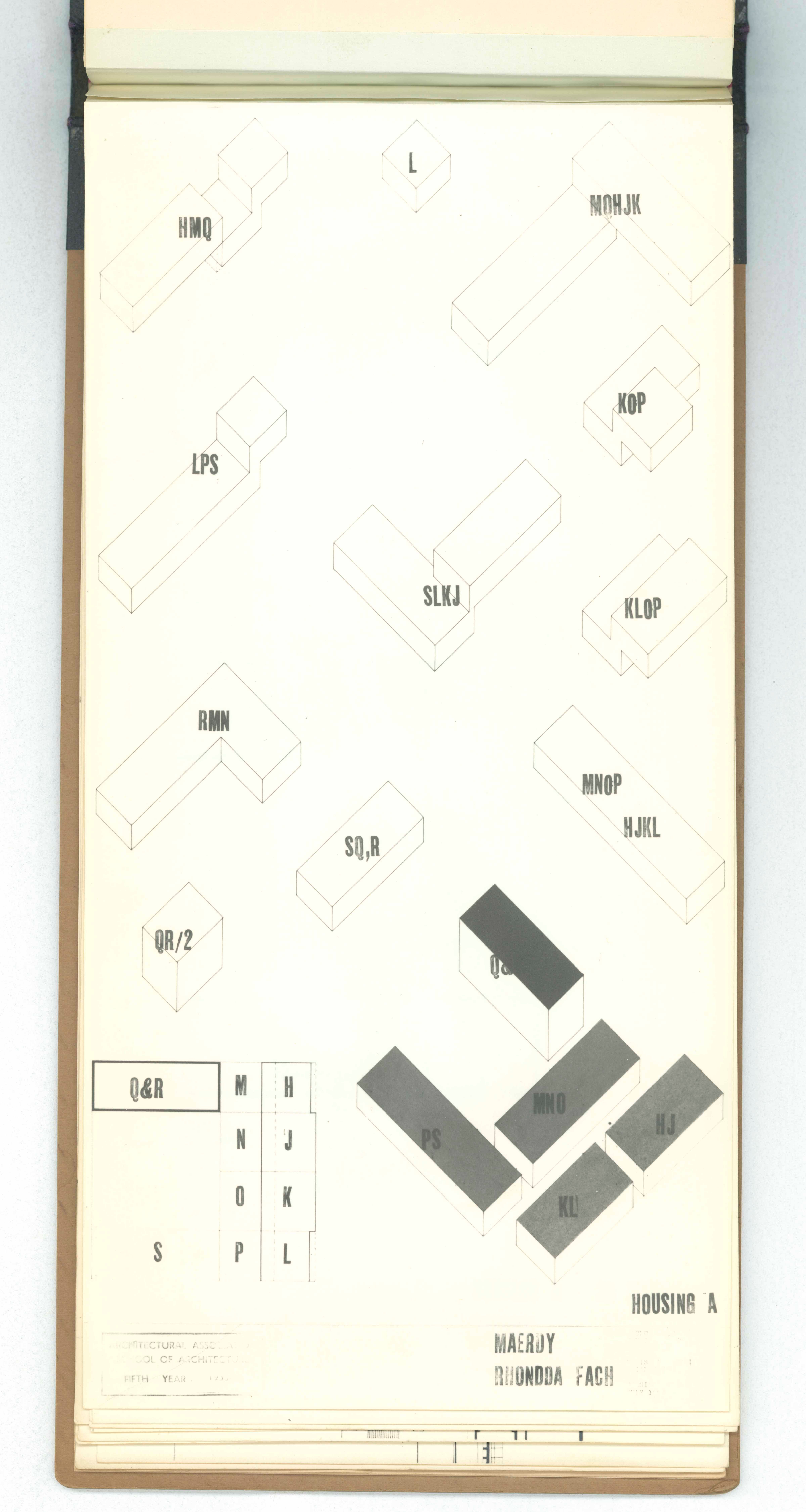 Denise Lakofski and Brian Smith, 'Maerdy Redevelopment, Rhondda Fach'. AA Fifth Year Thesis. The Architectural Archives, University of Pennsylvania. By the gift of Robert Venturi and Denise Scott Brown.