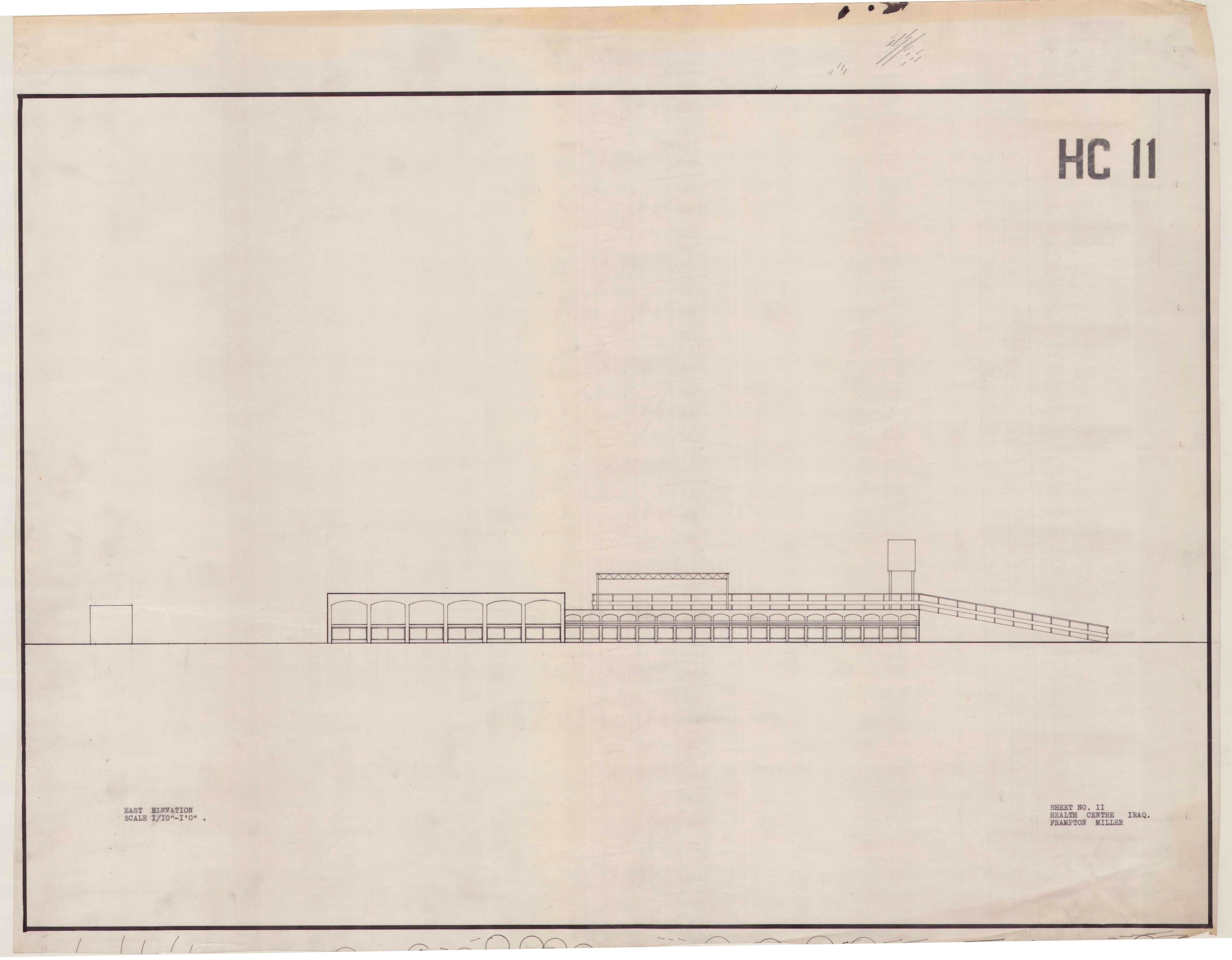 John Miller and Kenneth Frampton, 'Health Centre in Iraq', AA Department of Tropical Architecture, 1955