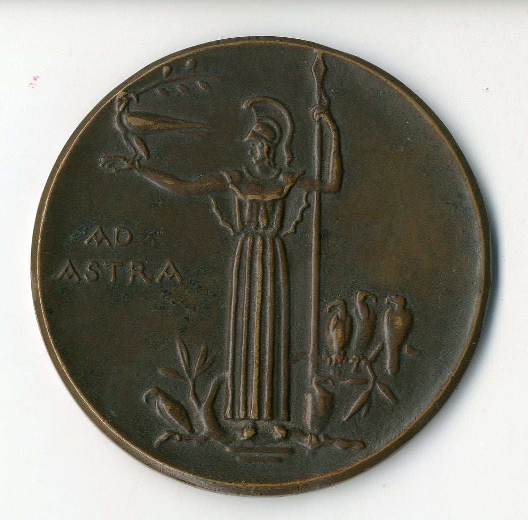 Otto Koenigsberger. Berlin Technische Honchschule medal received by Otto Koenigsberger for his student work. Obverse. Credit: AA Archives: OK4