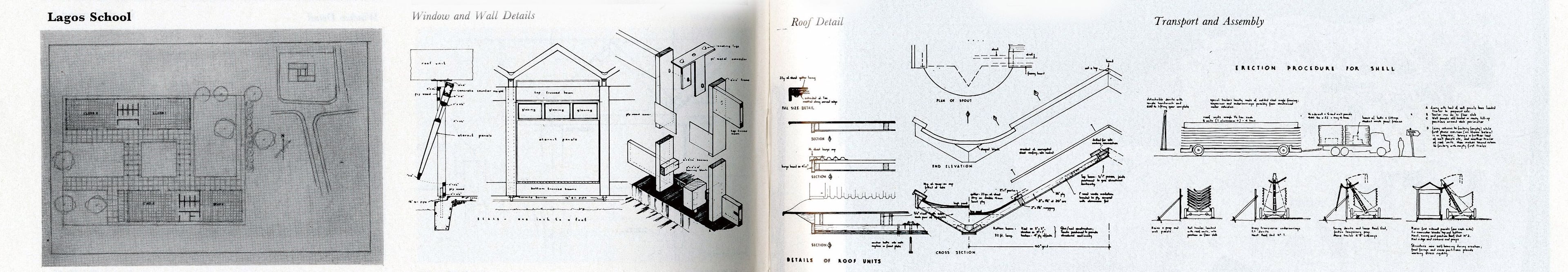 Victor Tarazi, A. Amartey, F.W. Smith, B. Sobowale and K.R. Surintraboon, 'Lagos School', AA Department of Tropical Studies, 1963