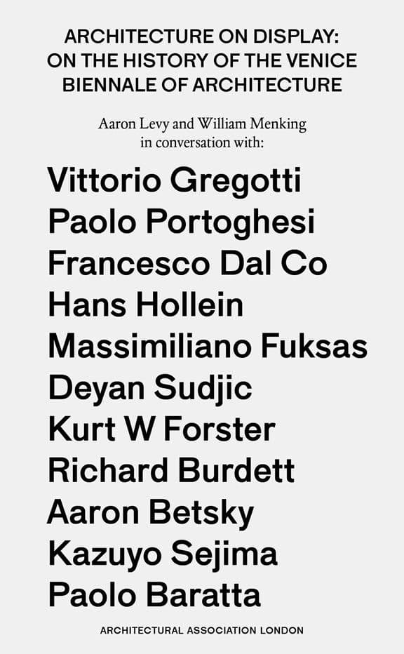 Cover artwork for Architecture on Display: On the History of the Venice Biennale of Architecture